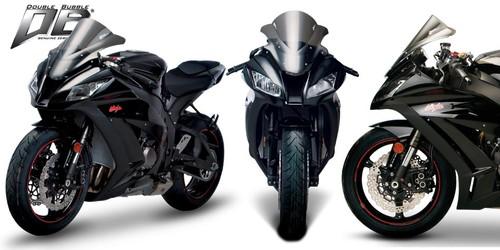Zero gravity double bubble windscreen dark smoke fits 06-11 kawasaki ninja zx-14