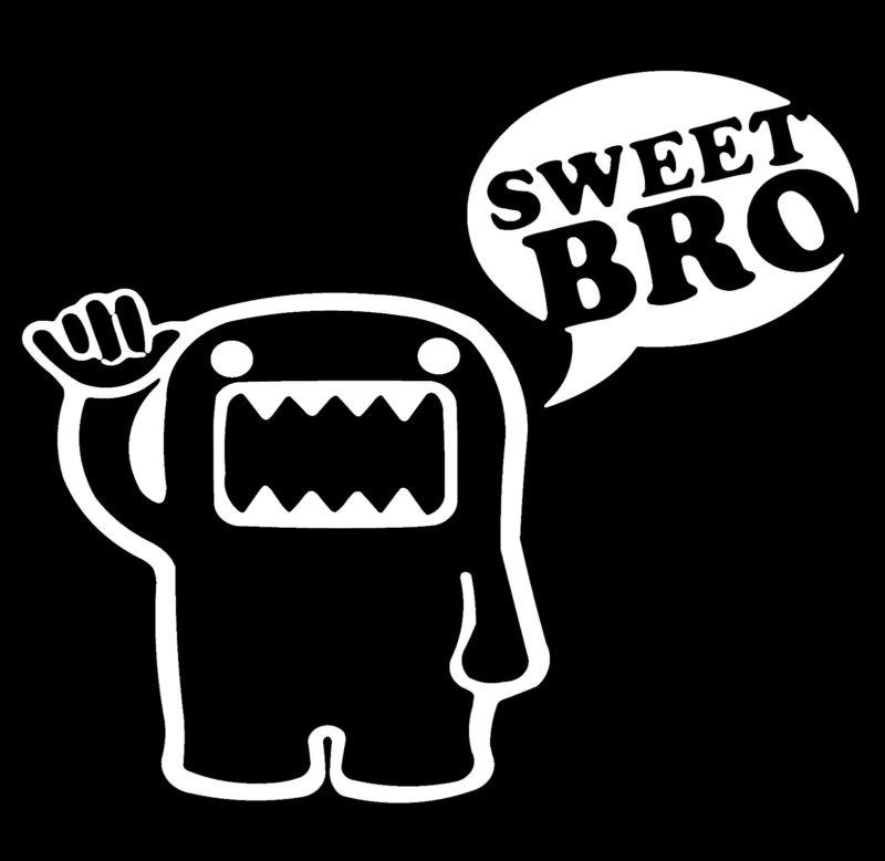 Jdm domo sweet bro vinyl decal sticker  honda wrx slammed japan drift domo kun 