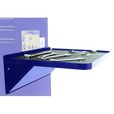 Homak toolboxes folding shelf steel blue powdercoated 18.110"wx15.750"dx1.970"h