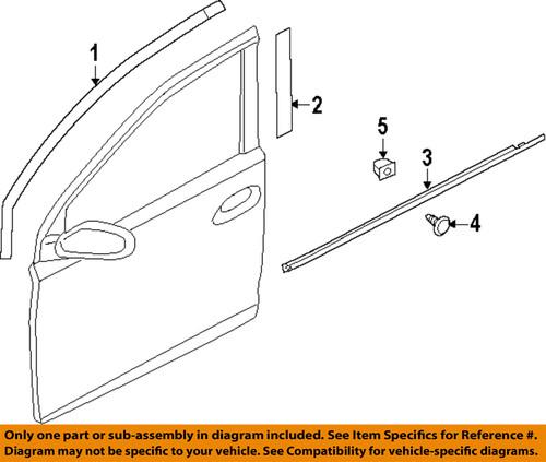 Kia oem 863631w000 front door-black out tape