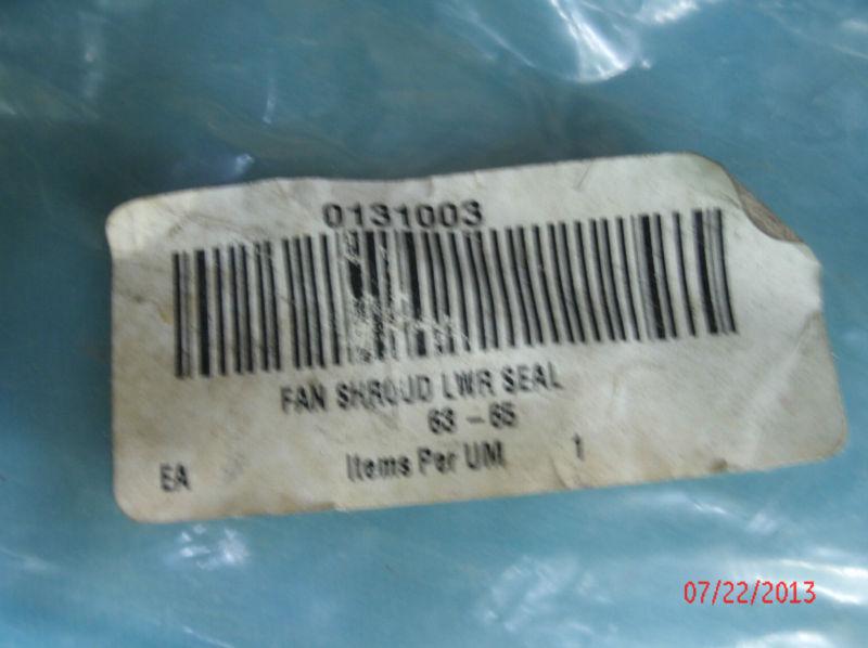 1963-65 Chevy Corvette C2 Lower Fan Shroud Seal, US $6.00, image 2