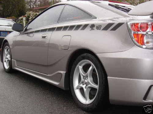 Celica gt gts trd side racing stripes decal vinyl black