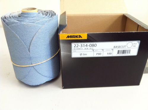 Mirka 80 grit 5 inch psa link roll 22-314-080 basecut