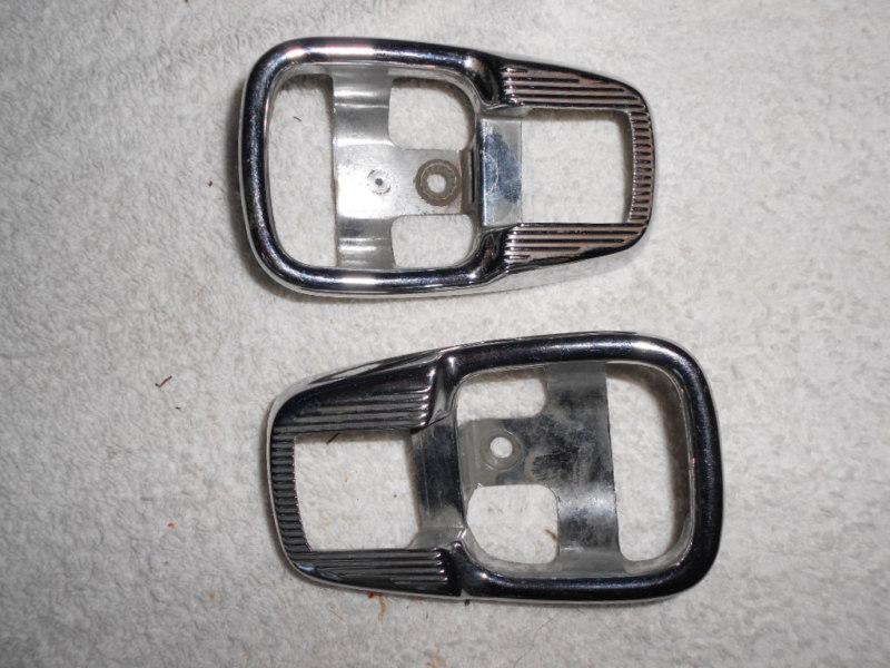 Volkswagen vw bug beetle 1967-up original chrome interior door pull covers
