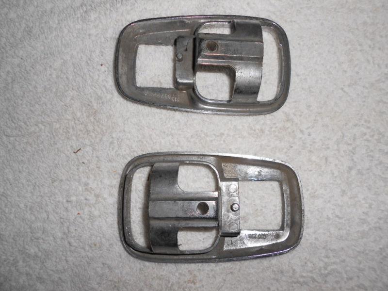 VOLKSWAGEN VW BUG BEETLE 1967-UP ORIGINAL CHROME INTERIOR DOOR PULL COVERS, US $24.00, image 2