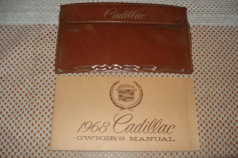 1968 cadillac owners manual plus sleeve original glove box books