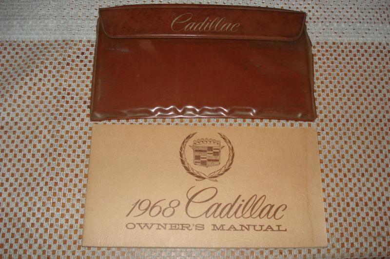 Purchase 1968 CADILLAC OWNERS MANUAL PLUS SLEEVE ORIGINAL GLOVE BOX