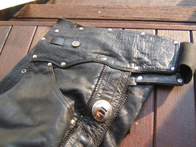 HARLEY DAVIDSON HERITAGE LEATHER CHAPS SMALL USA MADE, US $395.00, image 5