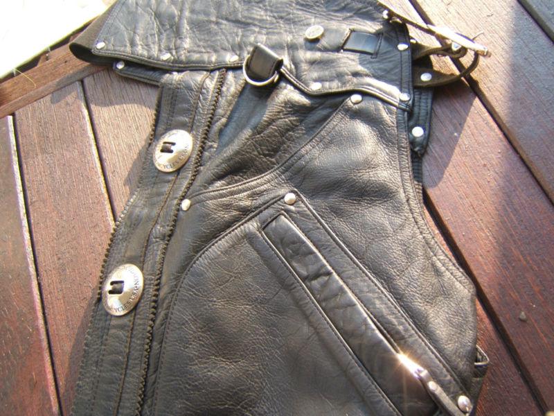 HARLEY DAVIDSON HERITAGE LEATHER CHAPS SMALL USA MADE, US $395.00, image 8
