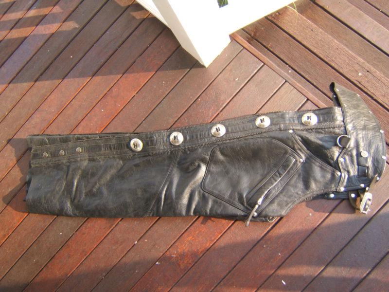 HARLEY DAVIDSON HERITAGE LEATHER CHAPS SMALL USA MADE, US $395.00, image 9