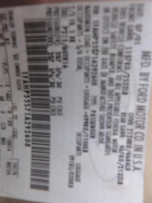 00 01 02 03 04 05 ford taurus starter motor 6-183 3.0l dohc