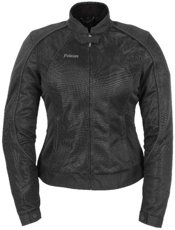 Pokerun wild annie womens black small textile motorcycle riding jacket