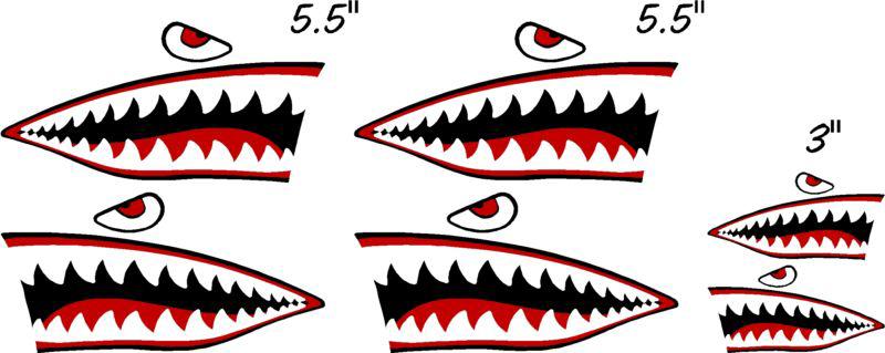 P40 warhawk set motorcycle decal kit sticker p 41 p-40 war hawk shark mouth