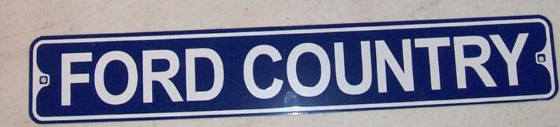 Nostalgic ford country blue oval aluminum street tin sign garage man cave 