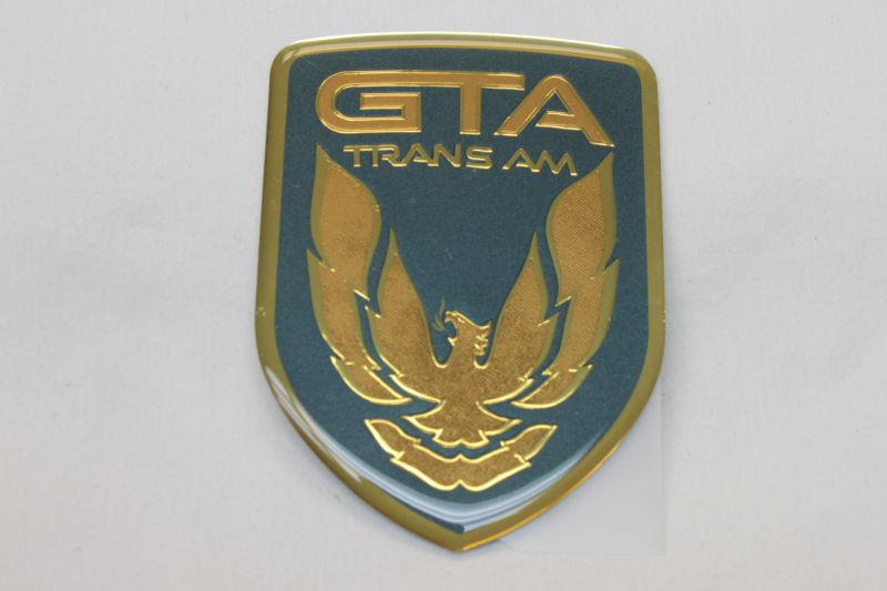 1992 trans am gta dark green gray front bumper emblem new