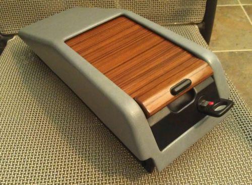 Mercedes W124 Grey Gray Zebrano Wood Center Storage Box w/KEY 300E 400E E320 , US $59.99, image 6