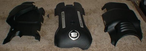 2002 cadillac escalde ext 6.0l engine cover 3 piece set ***no reserve***