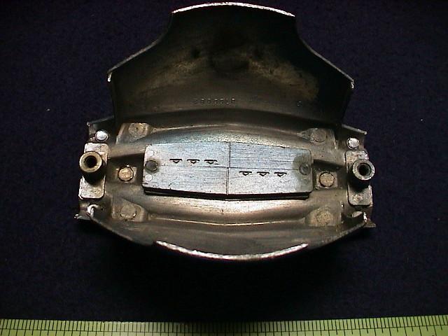 1959 1960 IMPALA BEL AIR STEERING WHEEL CENTER COVER HORN BUTTON BLUE PAINT, US $20.00, image 3