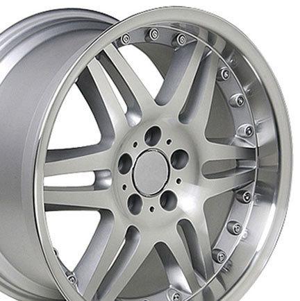 18" 8.5/9.5 silver wheels set of 4 rims fit mercedes c e s class slk clk 38mm