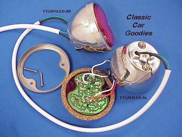 1932 Ford LED Tail Lights (2) Stainless 12V Steel Street Rod, US $99.99, image 3