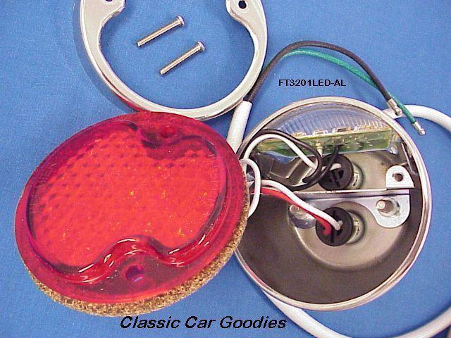 1932 Ford LED Tail Lights (2) Stainless 12V Steel Street Rod, US $99.99, image 5