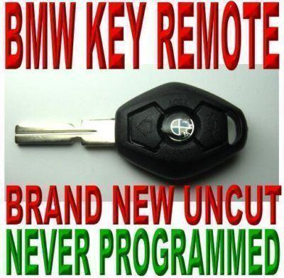 New uncut bmw virgin chip transponder keyless entry ignition key remote fob e9