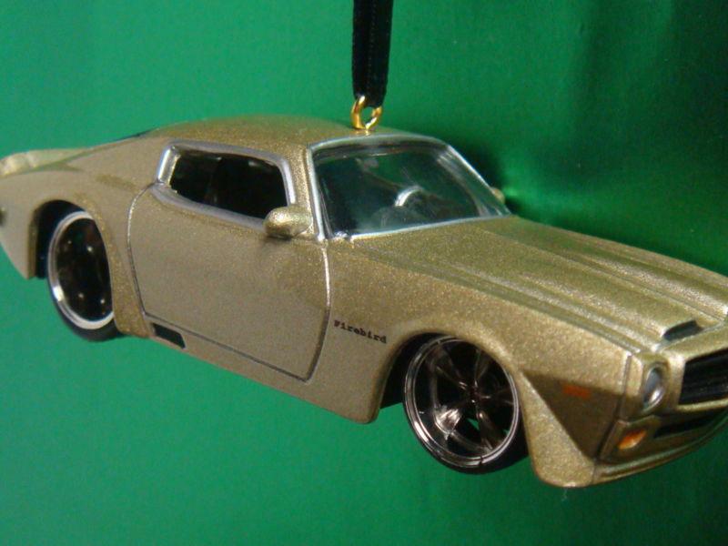 1970 '70 pontiac firebird champagne christmas tree ornament
