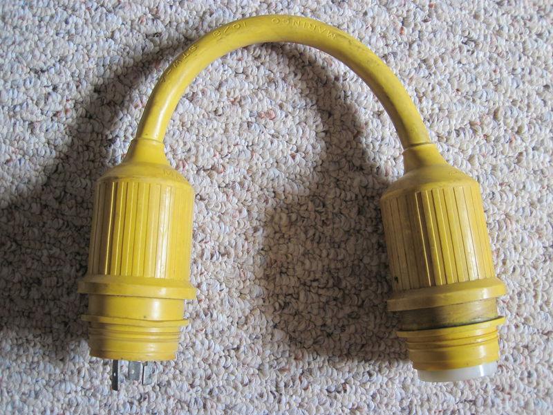 Marinco shore power pigtail adapter 30 amp locking to 20 amp locking part 106a