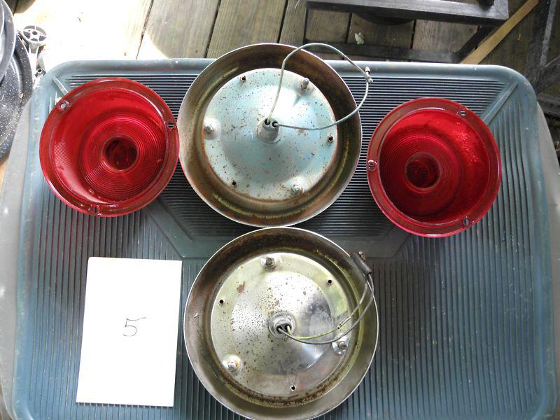 1955 Ford Tail Light Assembly -Housing, Lenses, - Pair 5 Thunderbird, US $14.00, image 3