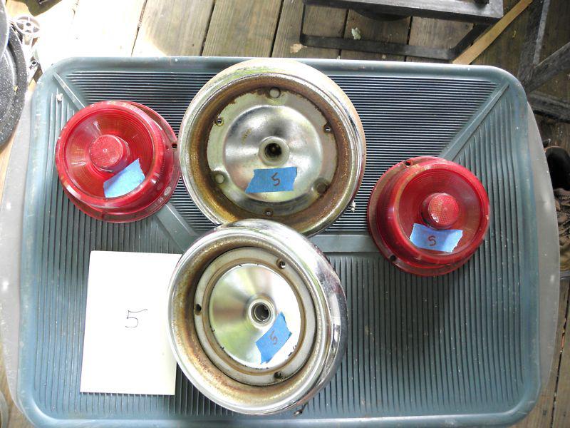 1955 Ford Tail Light Assembly -Housing, Lenses, - Pair 5 Thunderbird, US $14.00, image 4