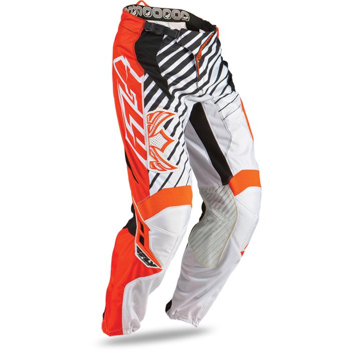 Fly racing kinetic rs motocross pants orange/white sz 26 366-23826