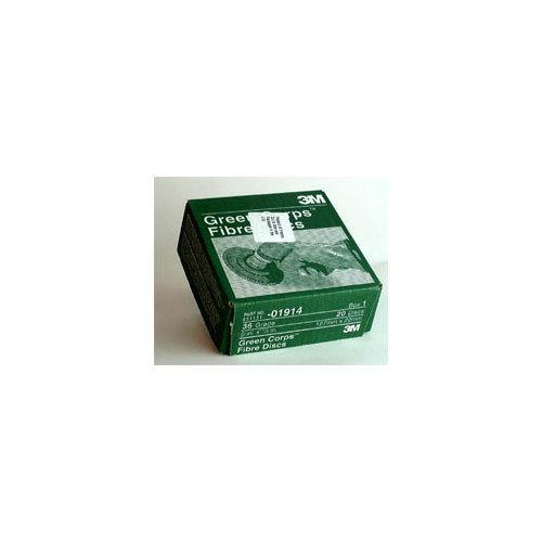 3m 5" 36 grit green corps fibre sandpaper grinding disc 20 in a box 1914