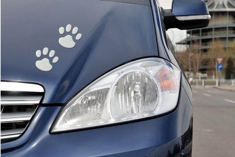 Cute footed auto car plam print pvc flexible glue car decoration decal sticker 