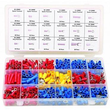 520 pc solderless electrical terminal kit dash wiring 