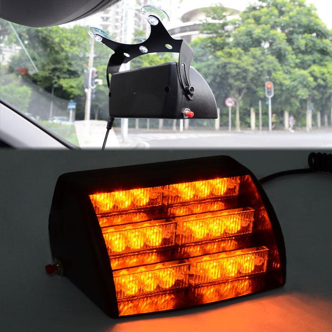 18x led emergency vehicle atv strobe windshields dashboard amber flashing lights