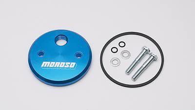 Moroso adapter oil filter block-off plate aluminum natural 1/2" npt inlet gm ea
