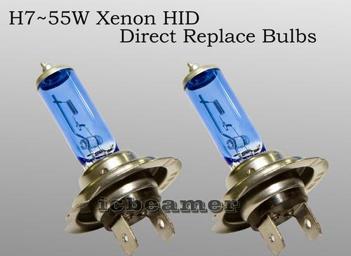 H7 55w pair high/ low/ fog light xenon hid super white replacement bulbs mj1bbg