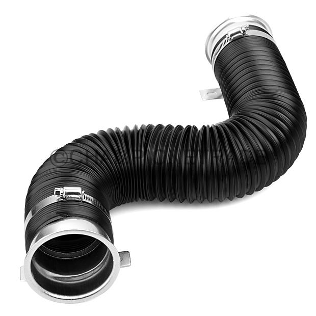 Universal silver car multi flexible expandable cold air intake pipe tube hose x1
