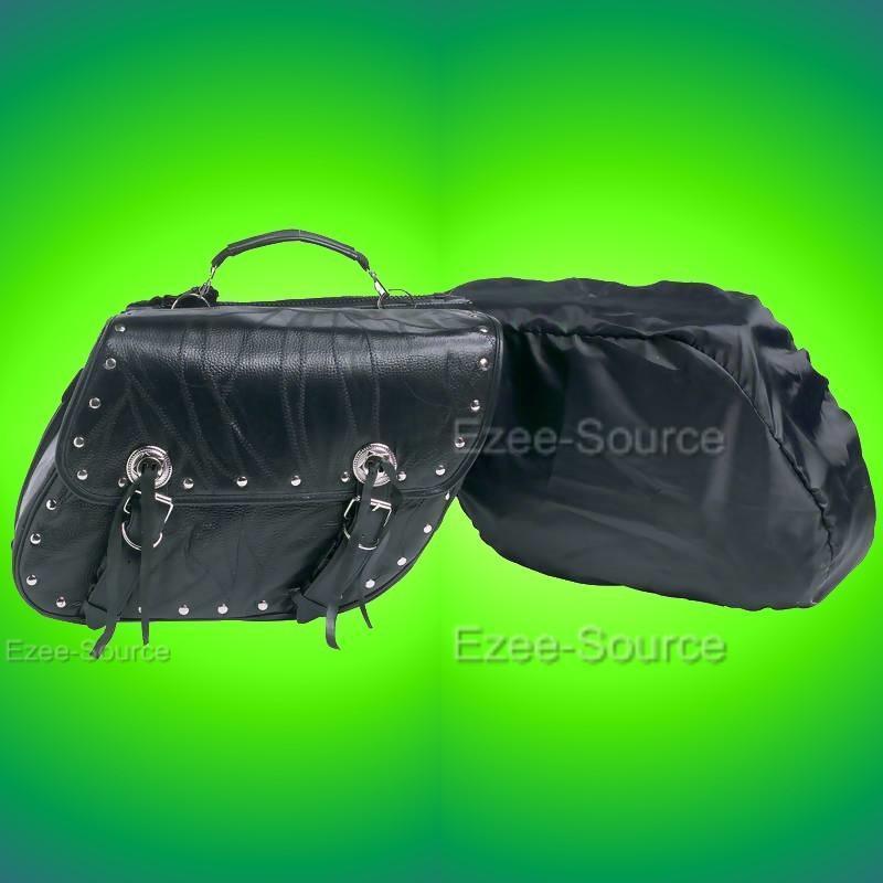 Buy 2PC MOTORCYCLE LEATHER SADDLE BAGS SET FOR KAWASAKI VULCAN in Edison, New Jersey, US, for US