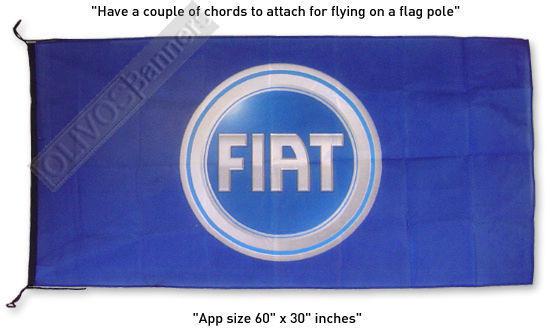 Deluxe sign new fiat blue logo 3d banner flag 600 coupe