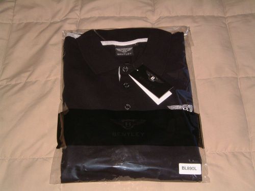 Bentley collections blk embroidered montlhery polo shirt nibwt usa xl, euro xxl.