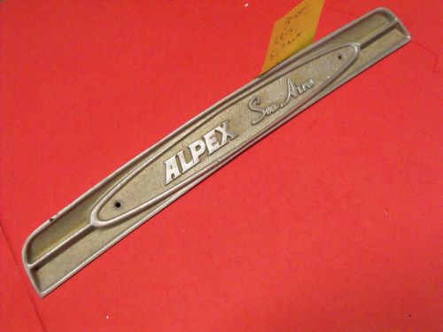 1969? aluma craft boat&#034; alpex sea aira&#034; aluminum embossed name plate sign