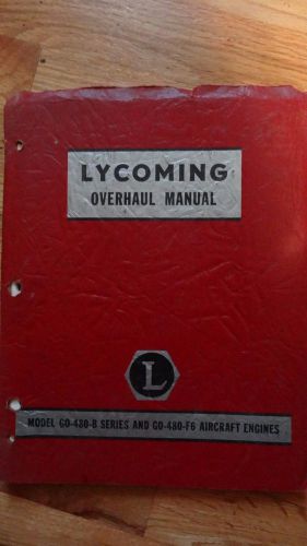 Lycoming  go-480-b &amp; go-480-f6 overhaul manual .....used..... 1955