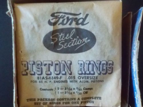 N.o.s ford piston rings 81as-6149-f .015 for 85 hp engines with alum pistons qu8