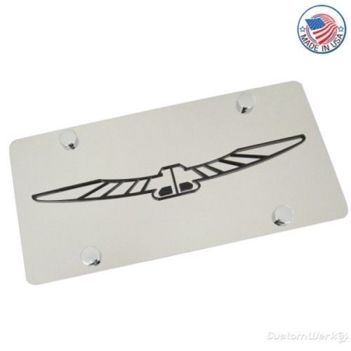 Ford thunderbird logo on stainless steel license plate