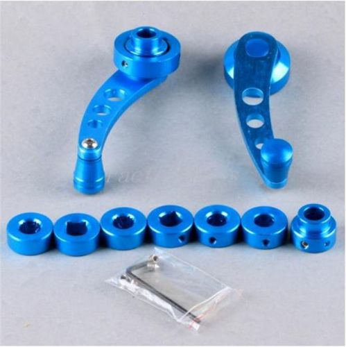 Universal aluminium auto car window winder kit crank door glass handle blue hpp