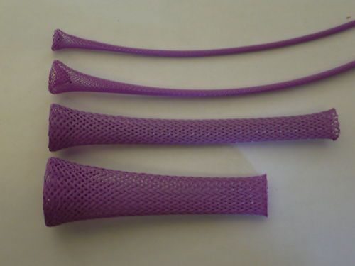 3/8 braided expandable sleeving  purple   techflex 25ft