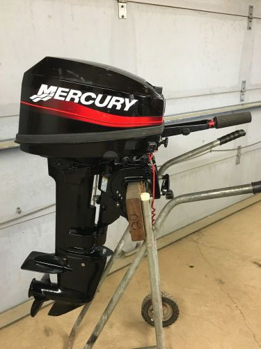 15 hp mercury tiller outboard boat motor short shaft - two stroke - 15hp  9.9 20