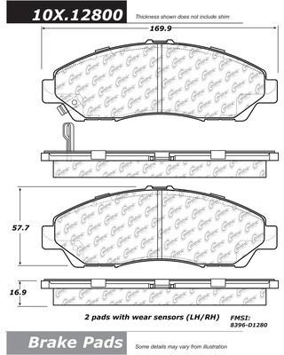 Centric 106.13780 brake pad or shoe, front