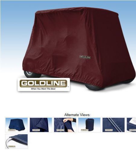 Goldline premium 4 person passenger golf car cart storage cover, burgundy